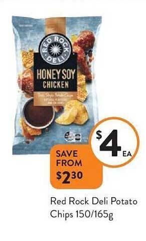Foodworks Red rock deli potato chips offer