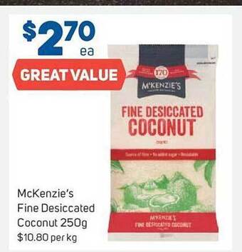 Foodland Mckenzie's fine desiccated coconut offer
