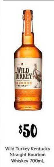 Wild turkey kentucky straight bourbon whiskey