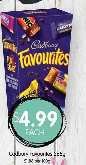 Spudshed Cadbury favourites offer