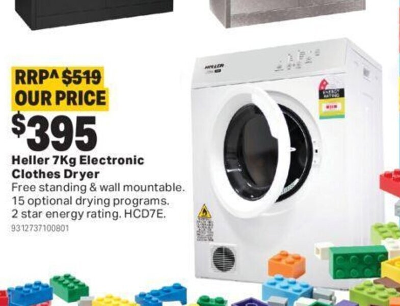 Mitre 10 deals clothes dryers