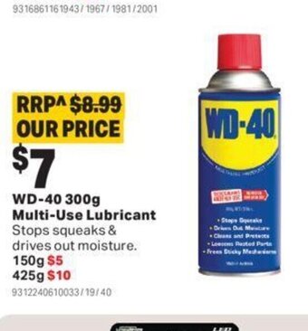 Mitre 10 WD-40 300g multi use lubricant offer