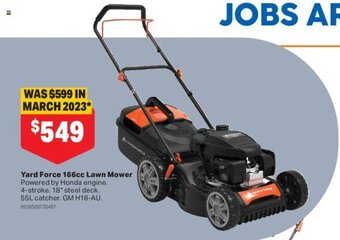Mitre 10 Yard Force 166cc lawn mower offer
