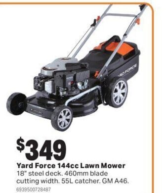 Mitre 10 Yard force 144cc lawn mower offer