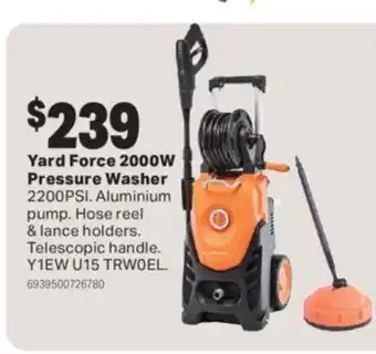 Mitre 10 Yard force 2000w pressure washer offer