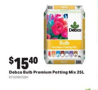 Mitre 10 Debco bulb premium potting mix 25L offer