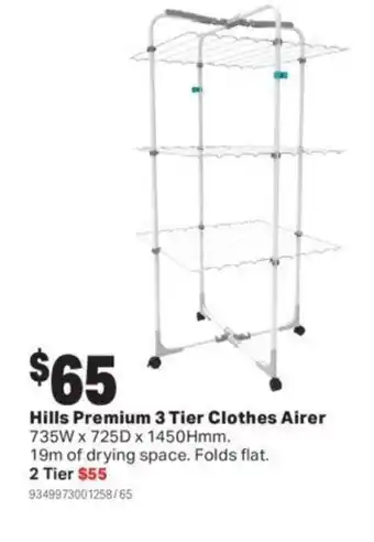 Mitre 10 Hills premium 3 tier clothes airer offer