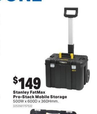 Mitre 10 Stanley fatmax Pro Stack mobile storage offer