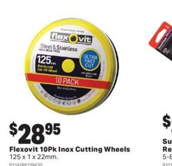 Mitre 10 Flexovit 10Pk Inox cutting wheels offer