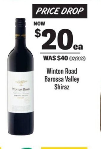 Liquorland Winton road barossa valley shiraz offer