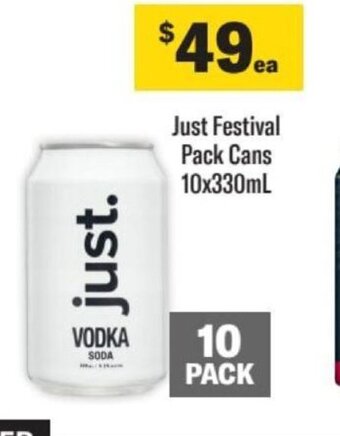Just festival pack cans