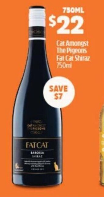BWS Cat amongst the pigeons fat cat shiraz offer