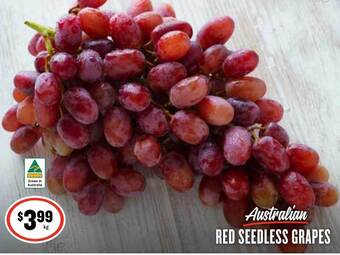 Ritchies Red seedless grapes offer