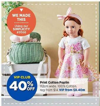 Spotlight Print cotton poplin offer