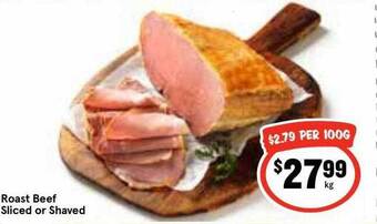Ritchies Roast beef sliced or shaved offer