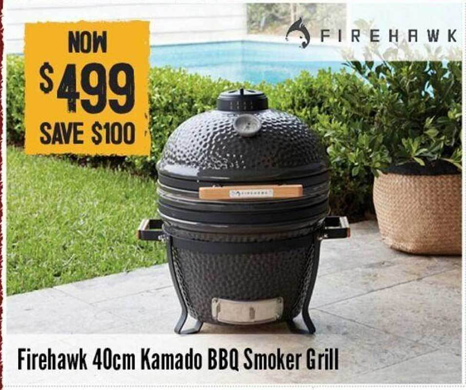 Firehawk 40cm kamado bbq smoker grill offer at Barbeques Galore