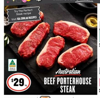 IGA Beef Porterhouse Steak offer