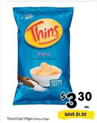 Spar Thins chips offer
