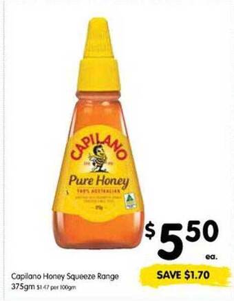 Spar Capilano honey squeeze range offer