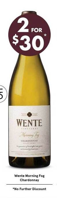 Wente morning fog chardonnay
