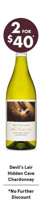 Vintage Cellars Devil's lair hidden cave chardonnay offer