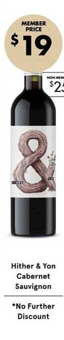 Vintage Cellars Hither & yon cabernet sauvignon offer