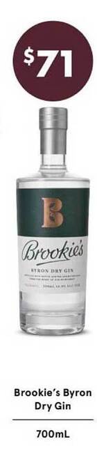 Vintage Cellars Brookie's byron dry gin offer