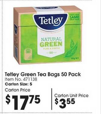 Tetley green tea bags