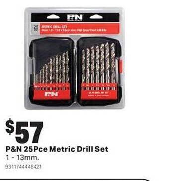 Mitre 10 P&n 25pce metric drill set offer