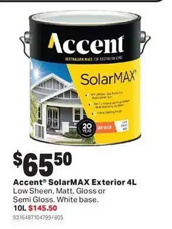 Mitre 10 Accent solarmax exterior offer