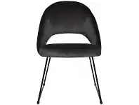 LivingStyles Chevron Commercial Grade Regis Fabric Dining Chair, Sled Leg, Charcoal / Black offer