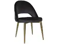 LivingStyles Chevron Commercial Grade Regis Fabric Dining Chair, Slim Metal Leg, Charcoal / Brass offer