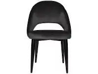 LivingStyles Chevron Commercial Grade Regis Fabric Dining Chair, Metal Leg, Charcoal / Black offer