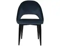 LivingStyles Chevron Commercial Grade Regis Fabric Dining Chair, Metal Leg, Navy / Black offer