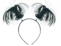 The Party People Shop Headband - Ponytail Boppers, Black offer