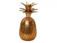 LivingStyles Gavin Metal Pineapple Figurine, Antique Gold offer