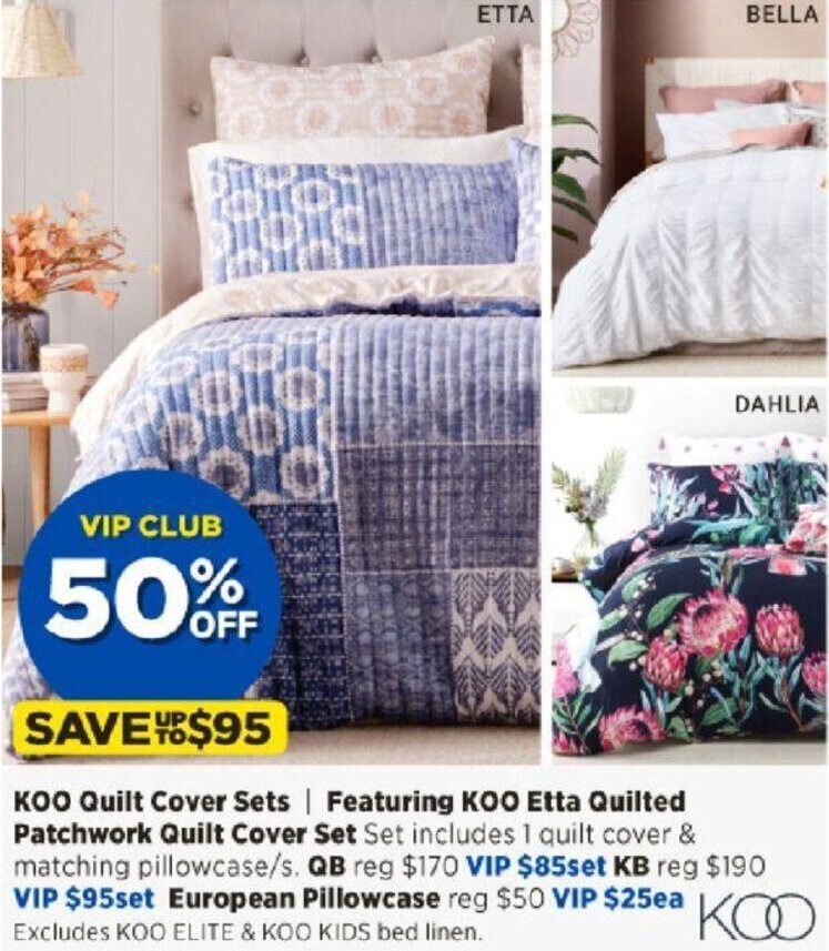 KOO Quilt Cover Set offer at Spotlight