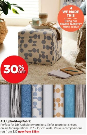 Spotlight All Upholstery Fabric offer