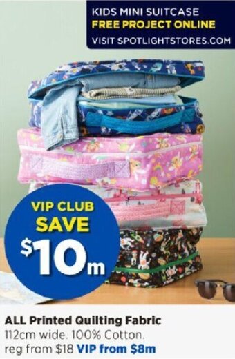 Spotlight All Printed Quilting Fabric offer