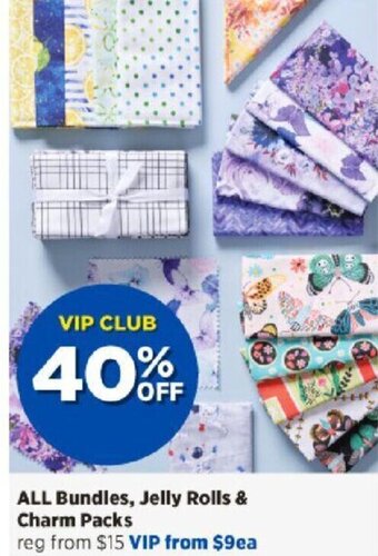 Spotlight All Bundles, Jelly Rolls & charm Packs offer