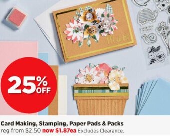 Spotlight Card Making, Stamping, Paper Pads & Packs offer