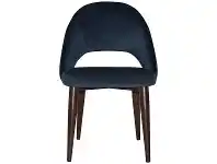 LivingStyles Chevron Commercial Grade Regis Fabric Dining Chair, Metal Leg, Navy / Walnut offer