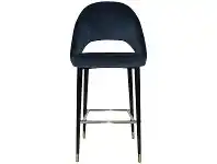 LivingStyles Chevron Commercial Grade Regis Fabric Bar Stool, Metal Leg, Navy / Black Brass offer