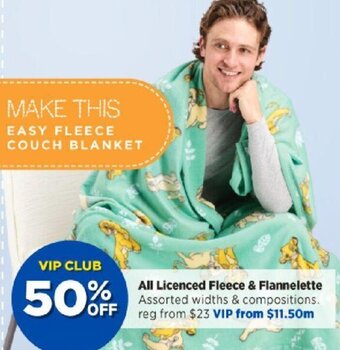 Spotlight All Licenced Fleece & Flannelette offer