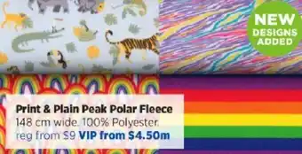 Spotlight Print & Plain Peak Polar Fleece 148 cm offer