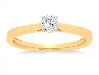 Shiels Luminesce Lab Grown 18ct Yellow Gold 1/5 Carat Diamond Solitaire Ring offer