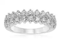 Shiels Luminesce Lab Grown 9ct White Gold 1.50 Carat Diamond Dress Ring with 32 Diamonds offer