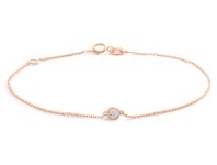 Shiels 9ct Rose Gold Diamond Adjustable 16-18cm Bracelet offer
