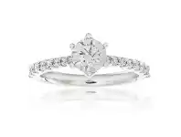 Shiels Luminesce Laboratory Grown 18ct White Gold 1 Carat Diamond Ring with 3/4 Carat Centre offer