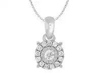 Shiels 9ct White Gold Enticing Diamond Pendant offer